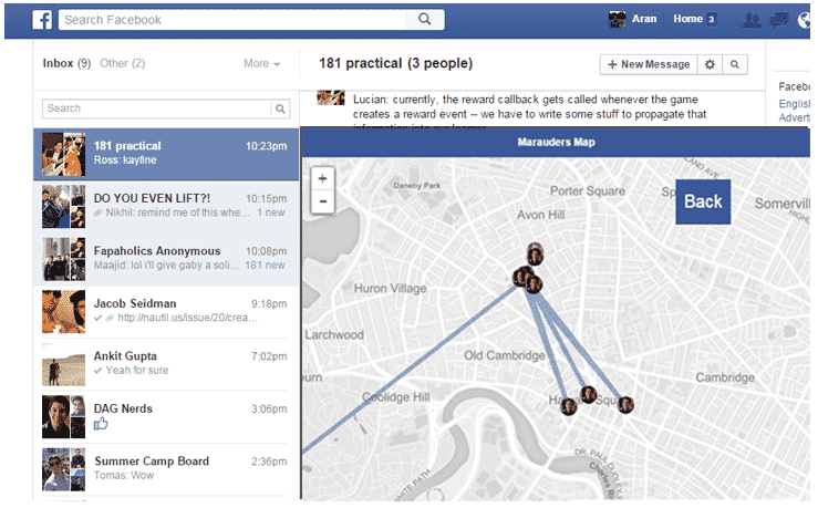 facebook friends mapper app
